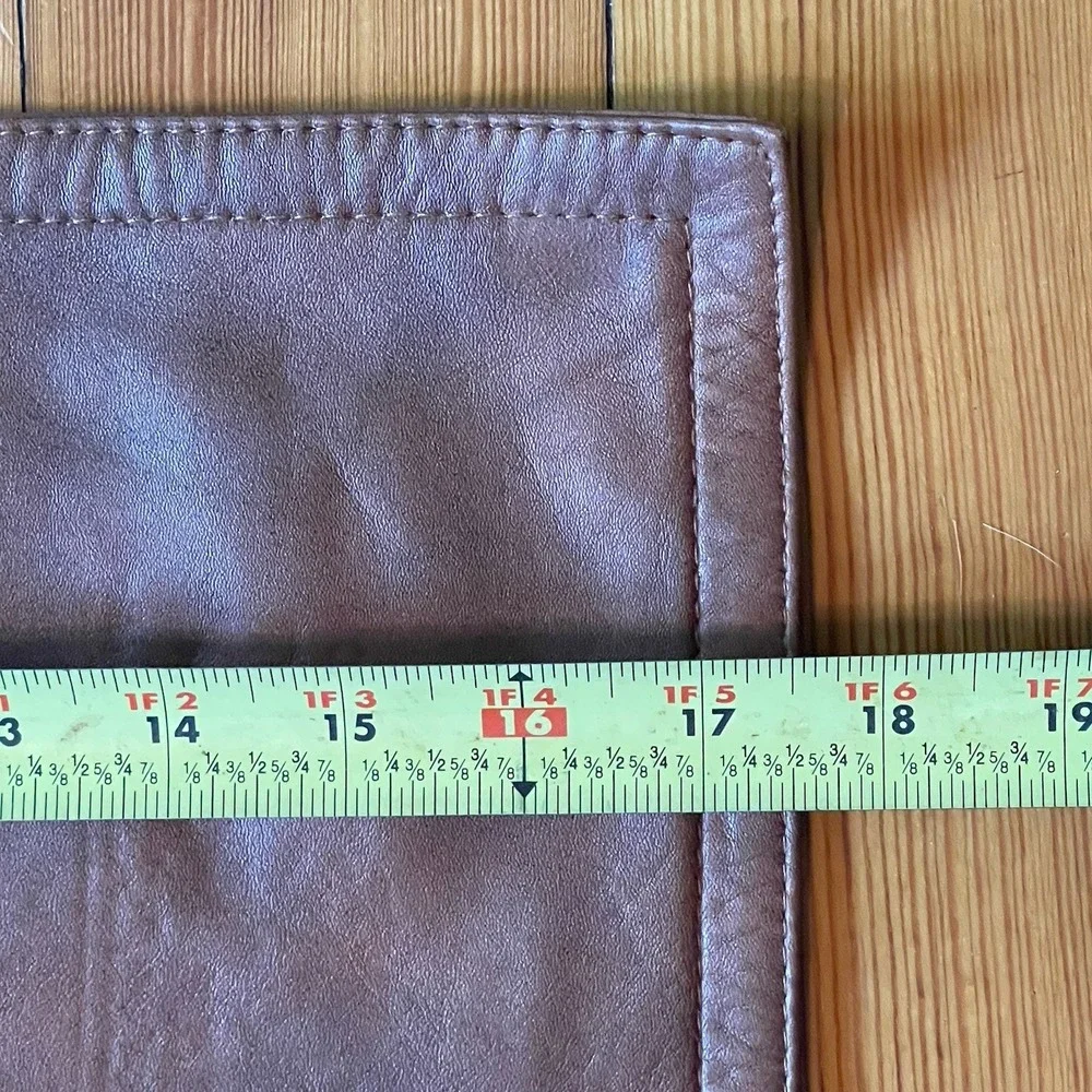Brown Leather Look Pillow Cover 17.5x17.5 Square‎ Zippered Fits 16x16 Insert